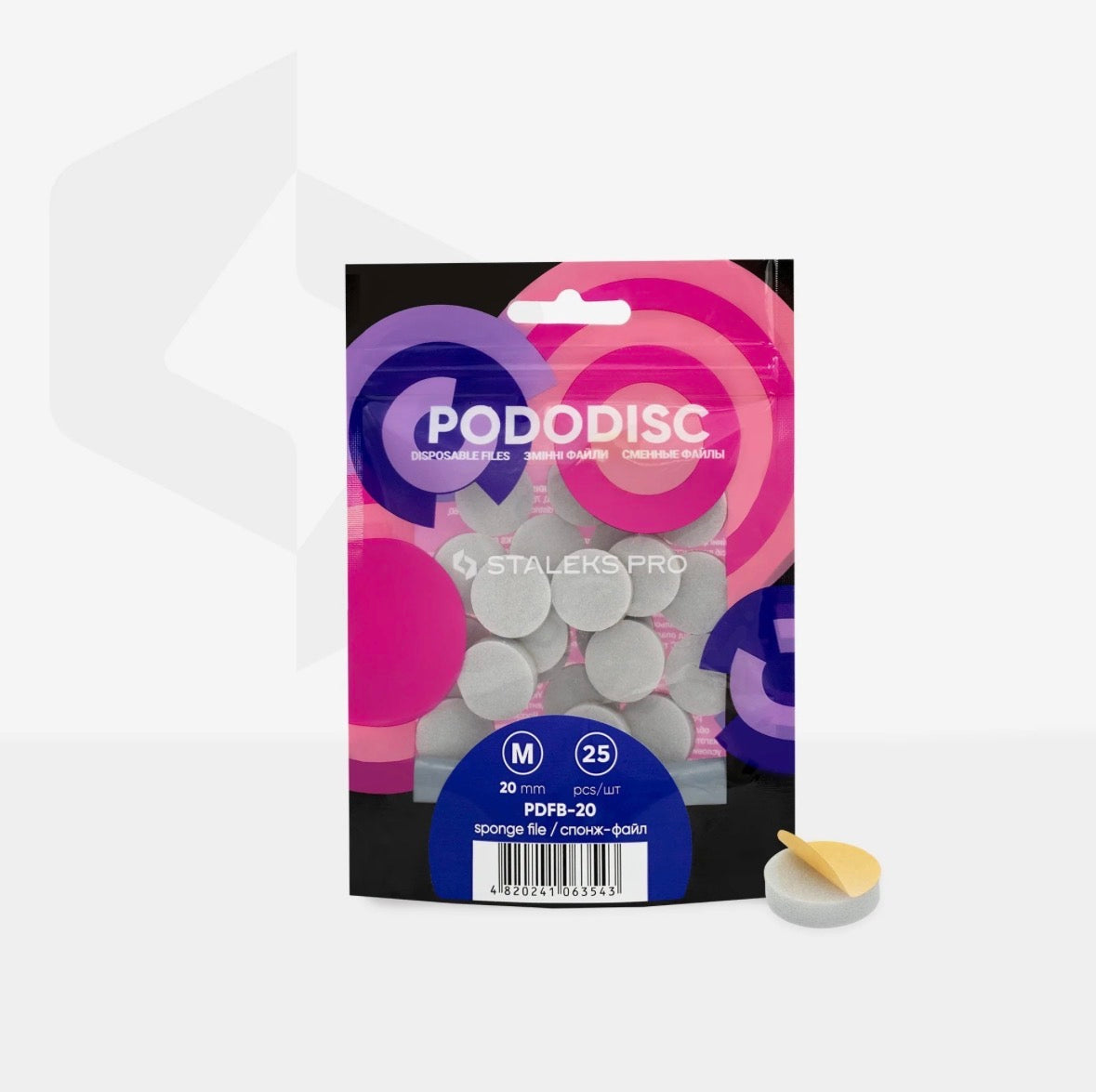 STALEKS EXPERT 20 PODODISC M
Limas de esponja para el disco de pedicura de 20 mm (25 uds.)