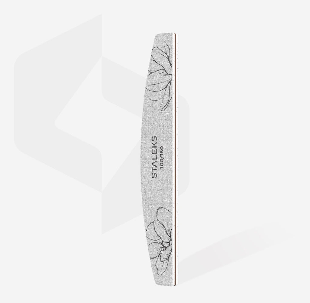Lima de uñas mineral media luna, grano 100/180 (1 unidad) STALEKS EXPERT 40