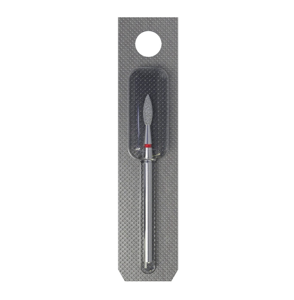 Fresa diamantada «Llama aguda» roja, diámetro 2,3 mm, parte de trabajo 8 mm STALEKS EXPERT