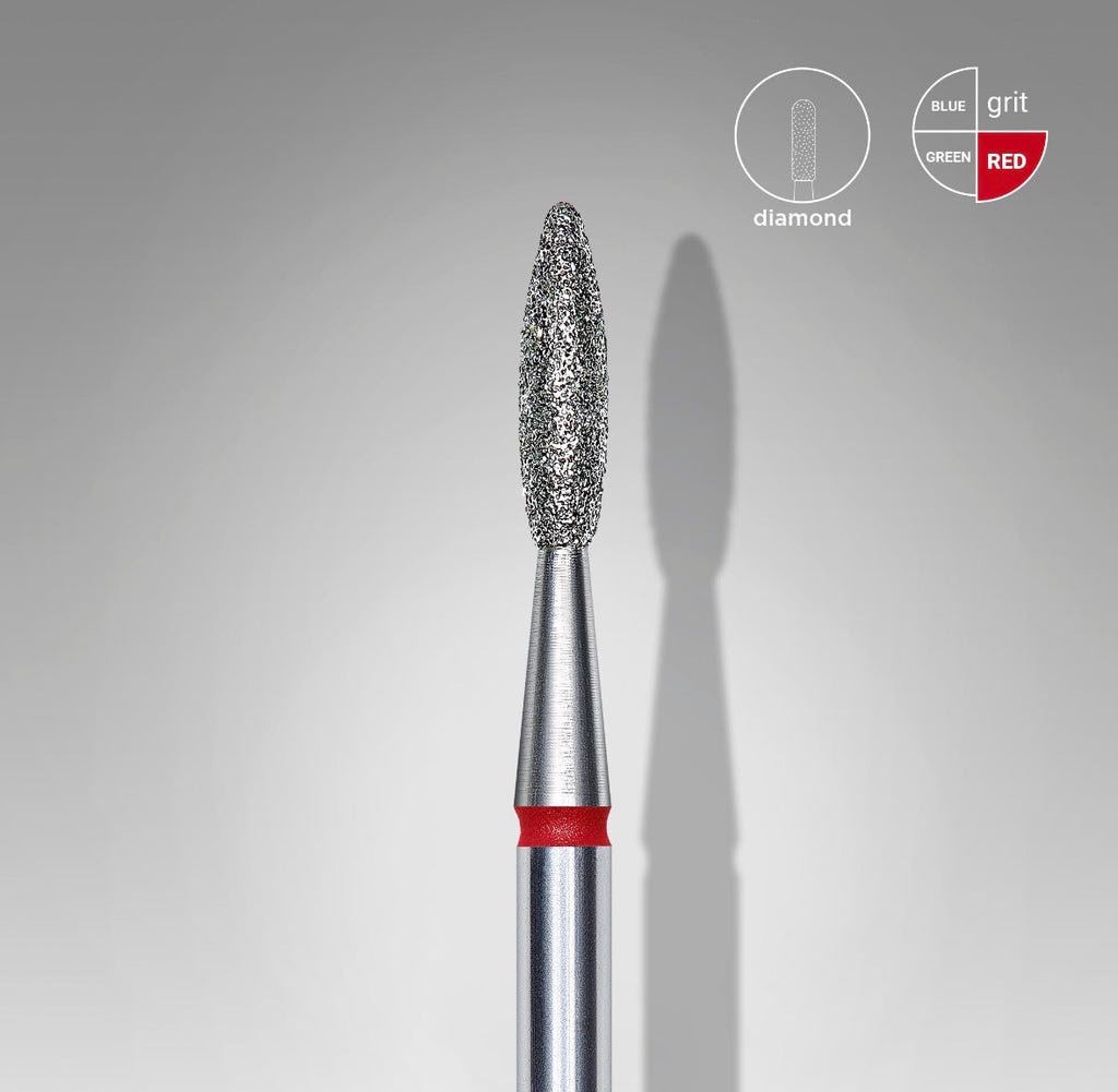Fresa Diamante llama roja sin punta STALEKS PRO EXPERT