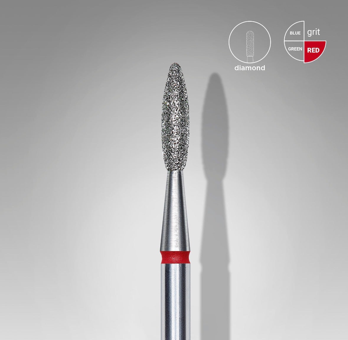 Fresa Diamante llama roja sin punta STALEKS PRO EXPERT