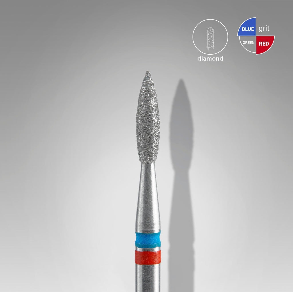 Fresa Diamante Llama DUO Rojo-Azul Staleks PRO Expert