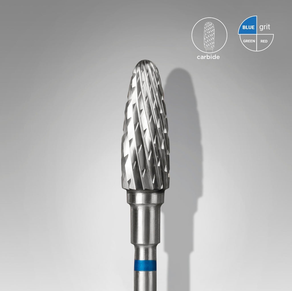 Fresa Carburo "Maíz" 5 mm (Azul) Staleks PRO Expert 90