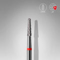 Fresa de metal duro «Cono» roja, diámetro 2,3 mm, parte de trabajo 8 mm STALEKS EXPERT