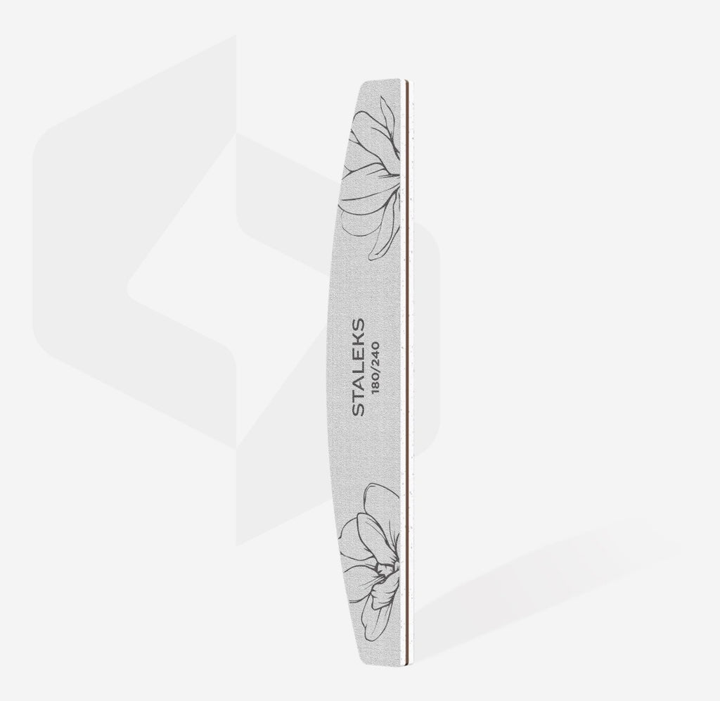 Lima de uñas mineral media luna, grano 180/240 (1 unidad) STALEKS EXPERT 40