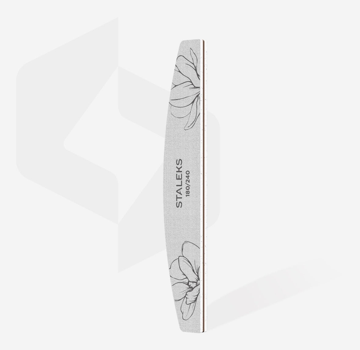 Lima de uñas mineral media luna, grano 180/240 (1 unidad) STALEKS EXPERT 40