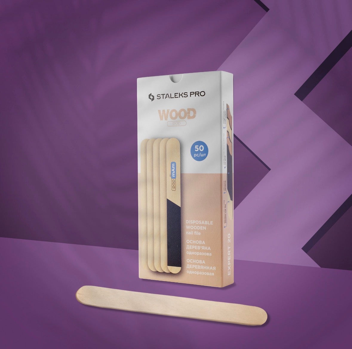 Base de Madera Desechable STALEKS PRO EXPERT 20 (Pack 50 uds.)