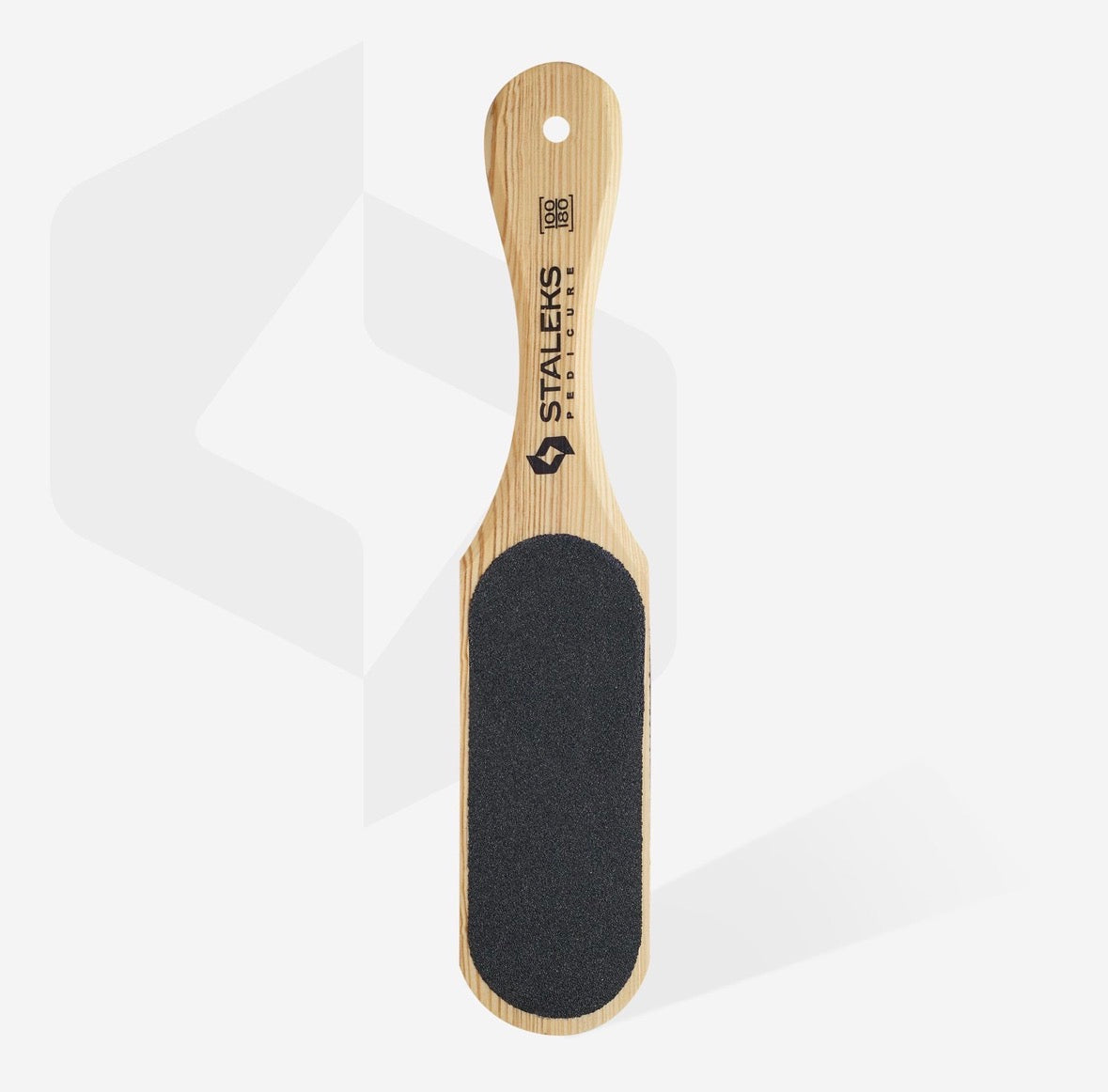 Rallador de doble cara para los pies de madera, grano 100/180 STALEKS BEAUTY & CARE 10/1