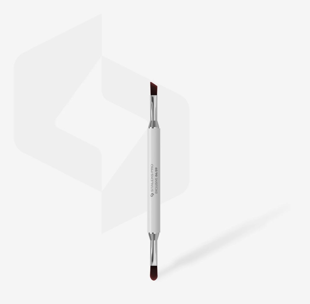 Pincel de doble cara para gel 11 mm / para gel 9 mm STALEKS EXCLUSIVE 06/09