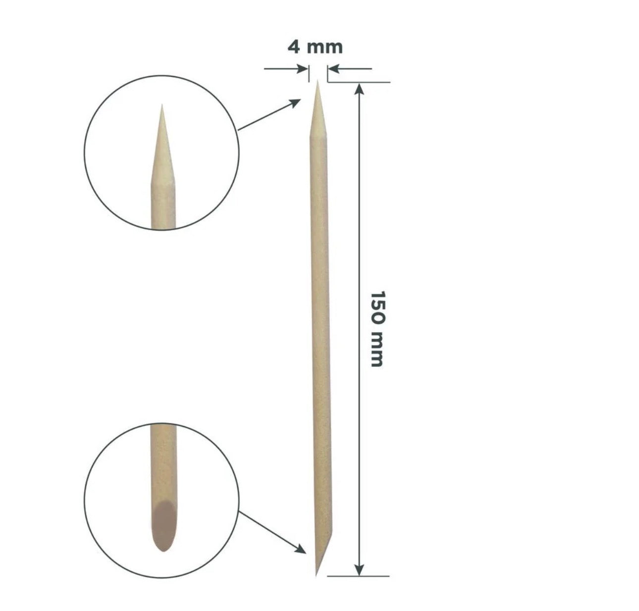 Palito de naranjo de madera medianos , 150 mm (100 uds.) STALEKS EXPERT