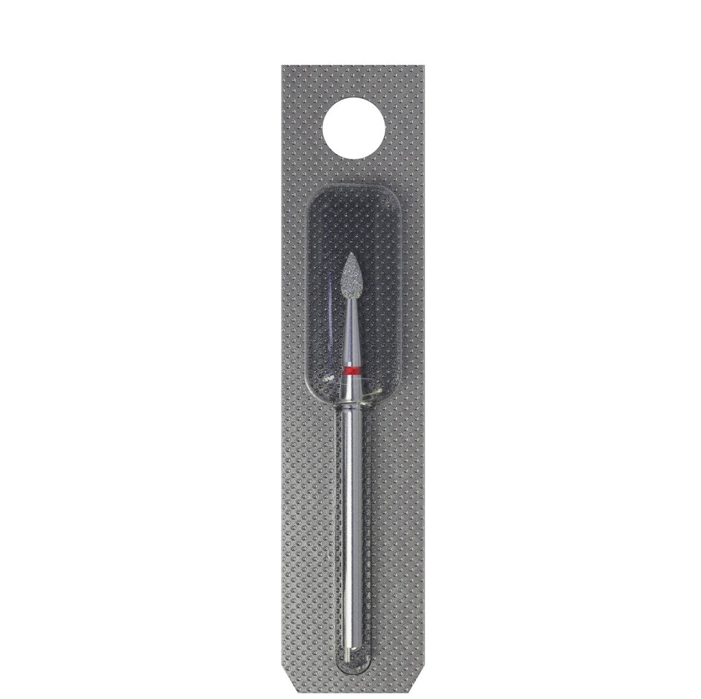 Fresa diamantada en forma de gota roja, diámetro 2,3 mm, parte de trabajo 5 mm STALEKS EXPERT