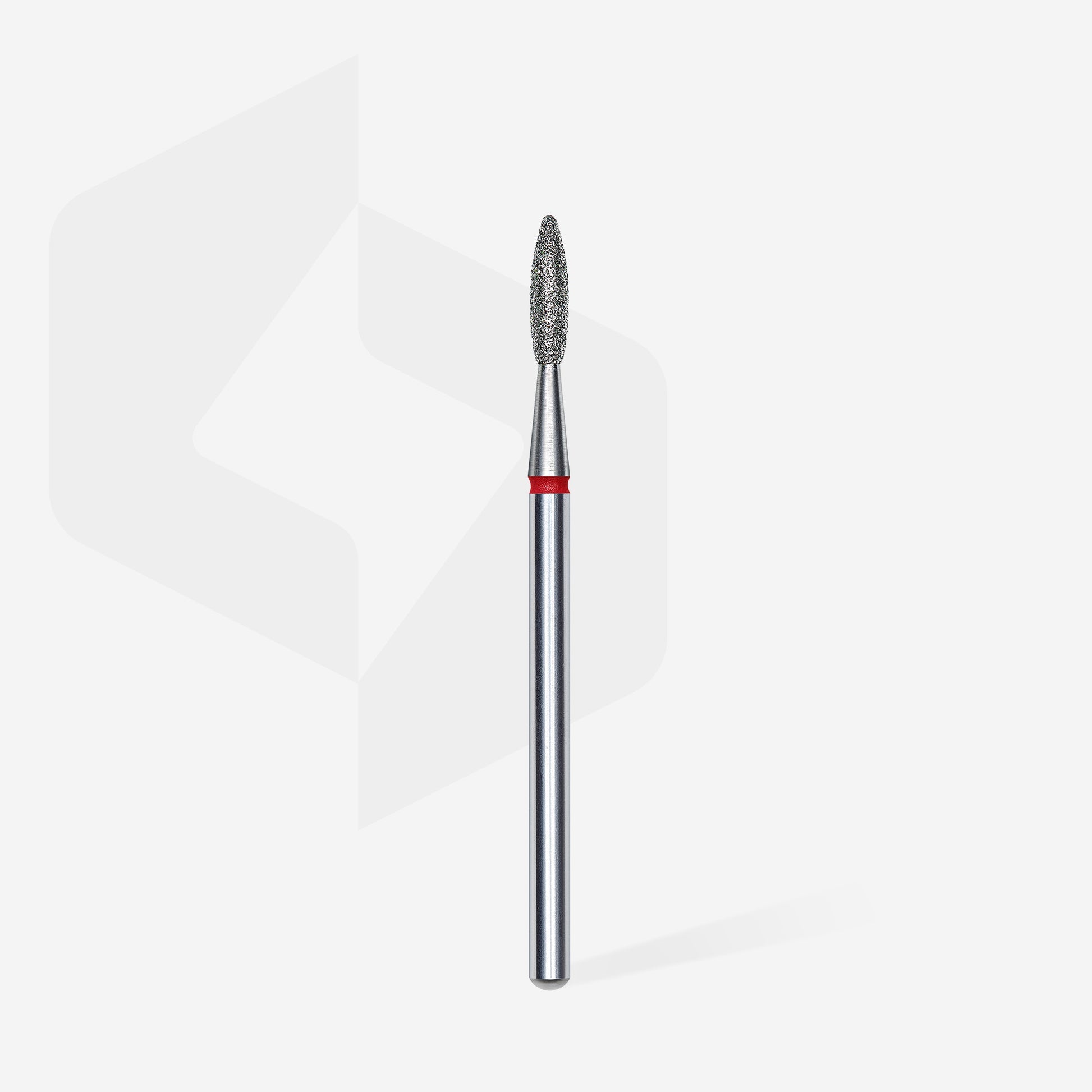 Fresa diamante «Llama» roja, diámetro 2,1 mm, parte de trabajo 8 mm