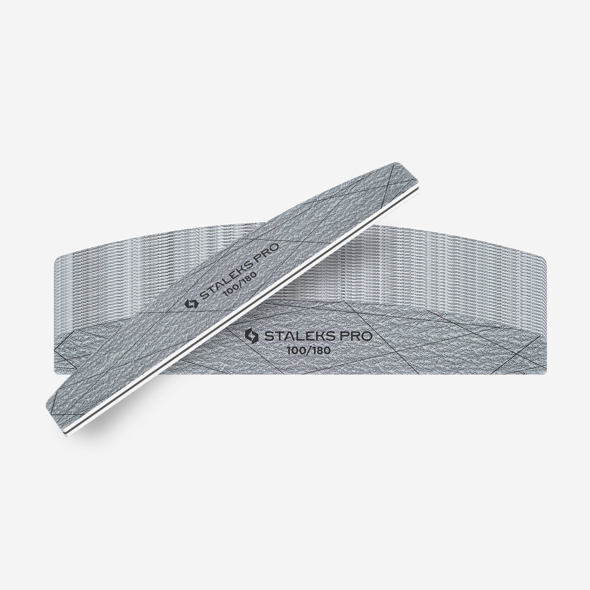 Lima de uñas mineral media luna, grano 100/180 (25 uds.)