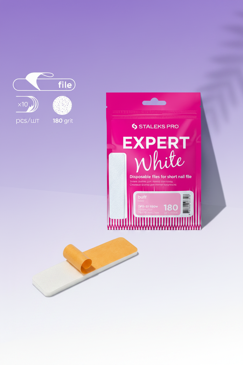 Limas adhesivas-buffs para lima corta, 180 grit (10 uds.)