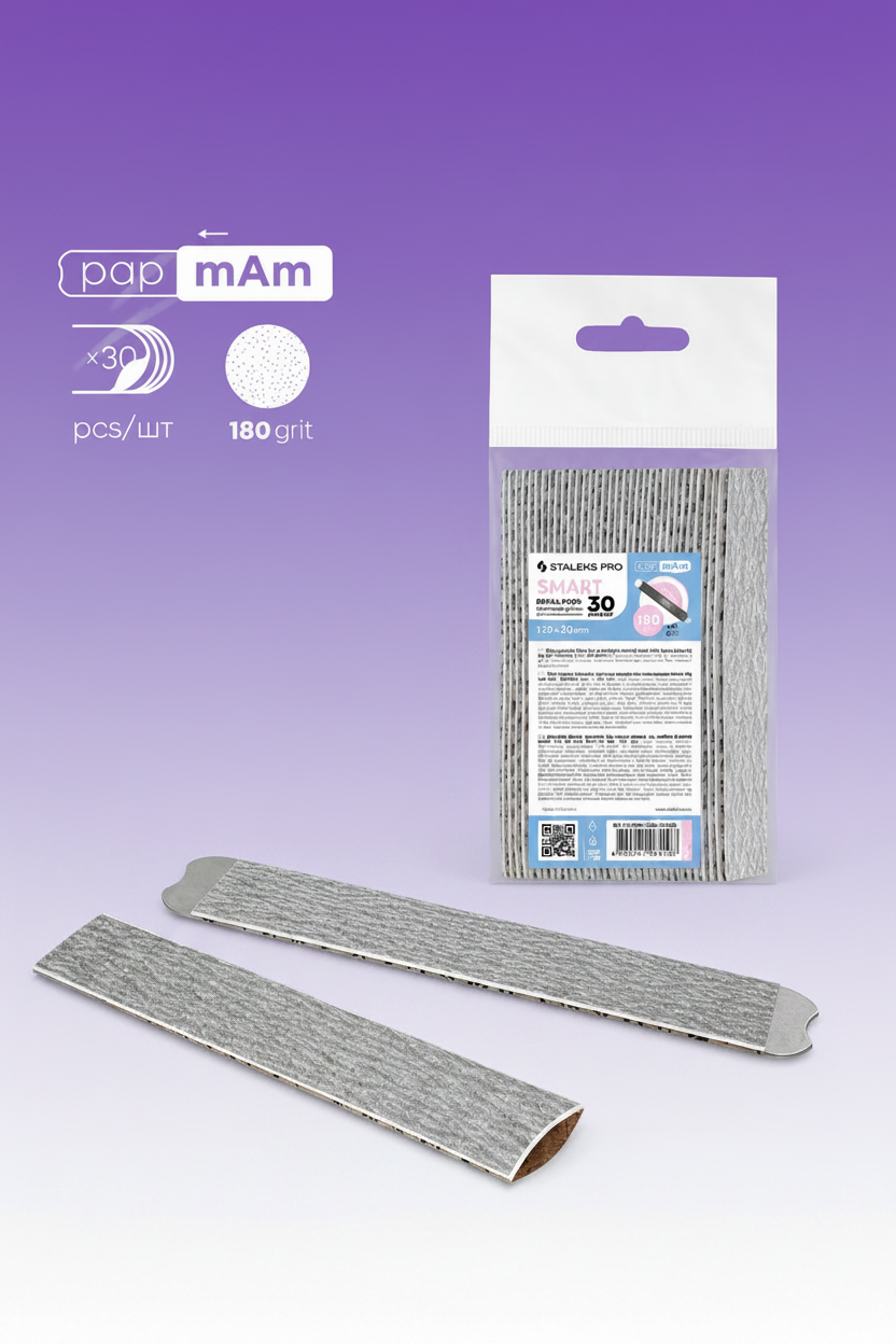 Limas para lijado directo sobre una base blanda, grano 180 (30 uds.)

STALEKS SMART 20 papmAm